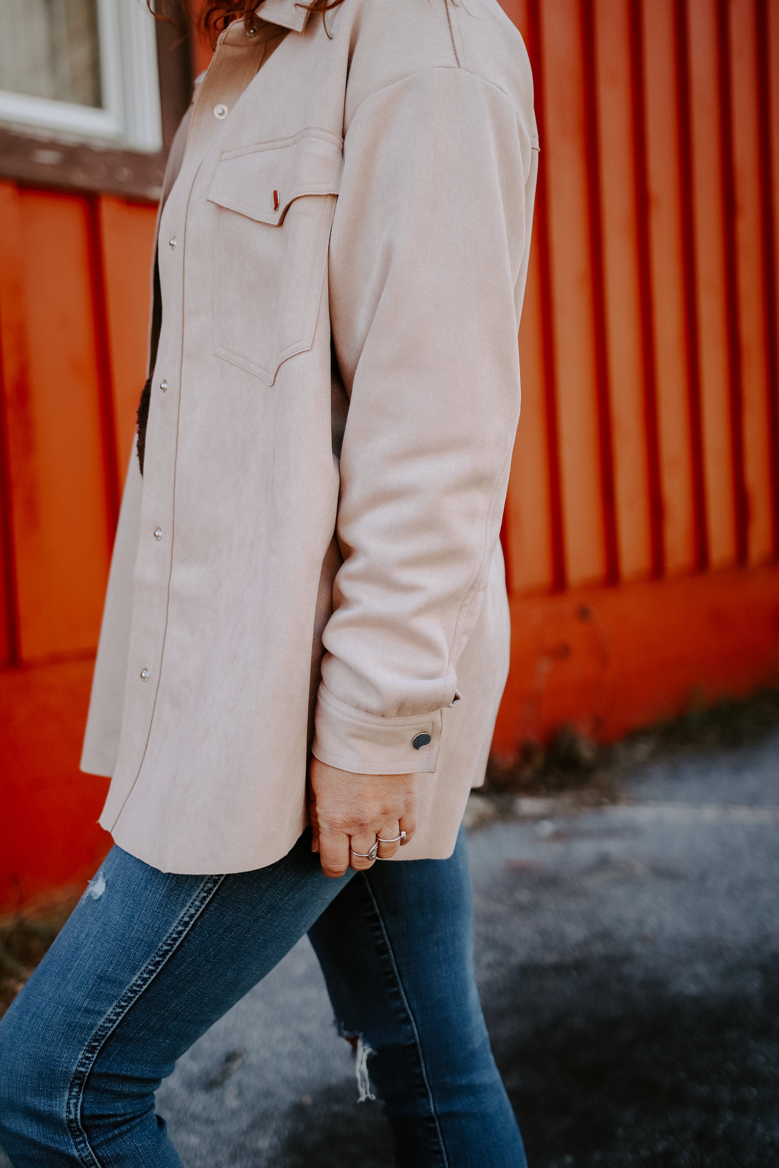 Snap & Suede Shacket