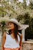Wren Flat Brim Hat - Off White