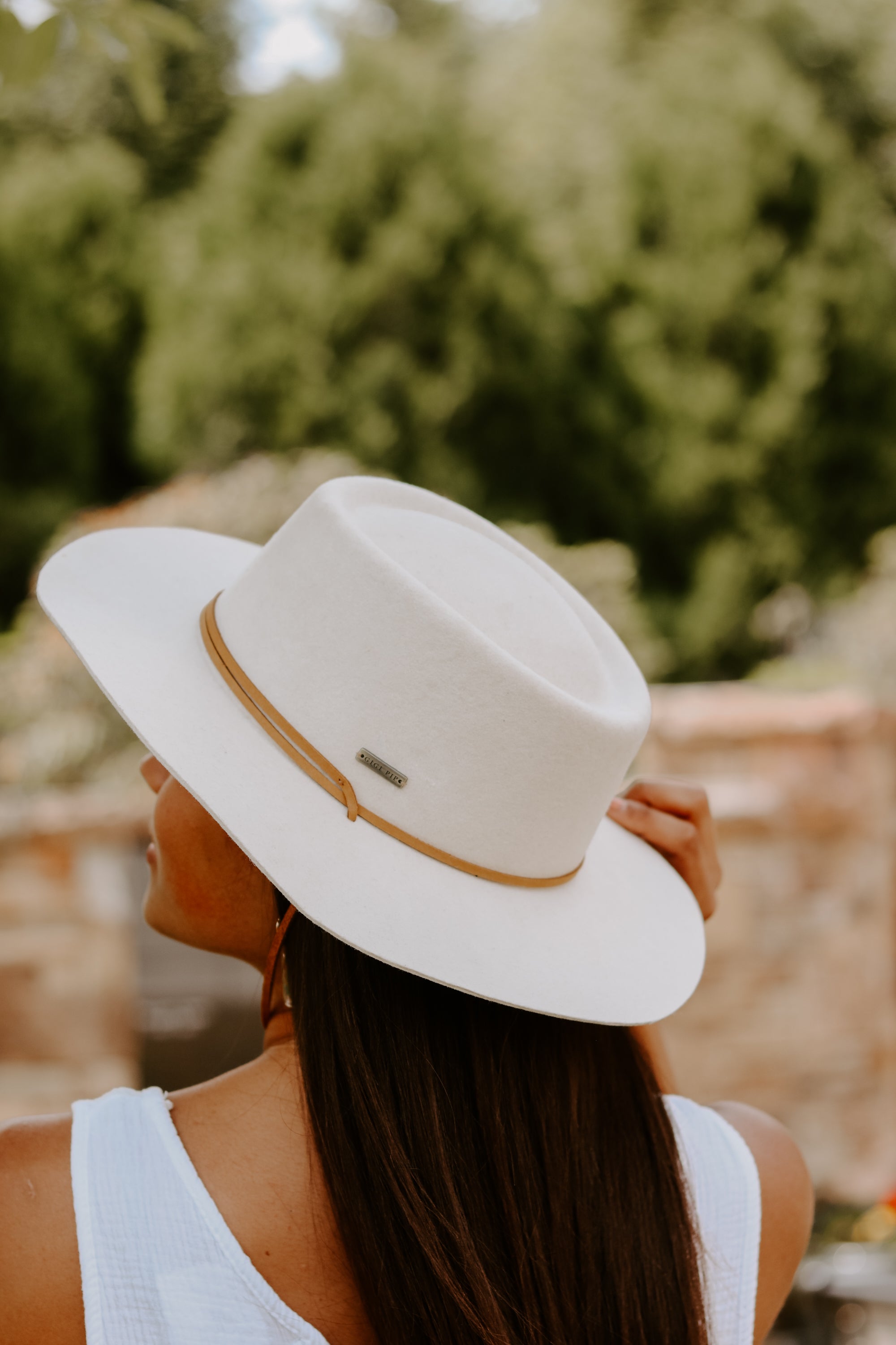Wren Flat Brim Hat - Off White
