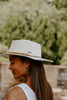 Wren Flat Brim Hat - Off White