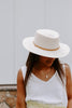 Wren Flat Brim Hat - Off White