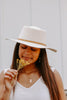Wren Flat Brim Hat - Off White