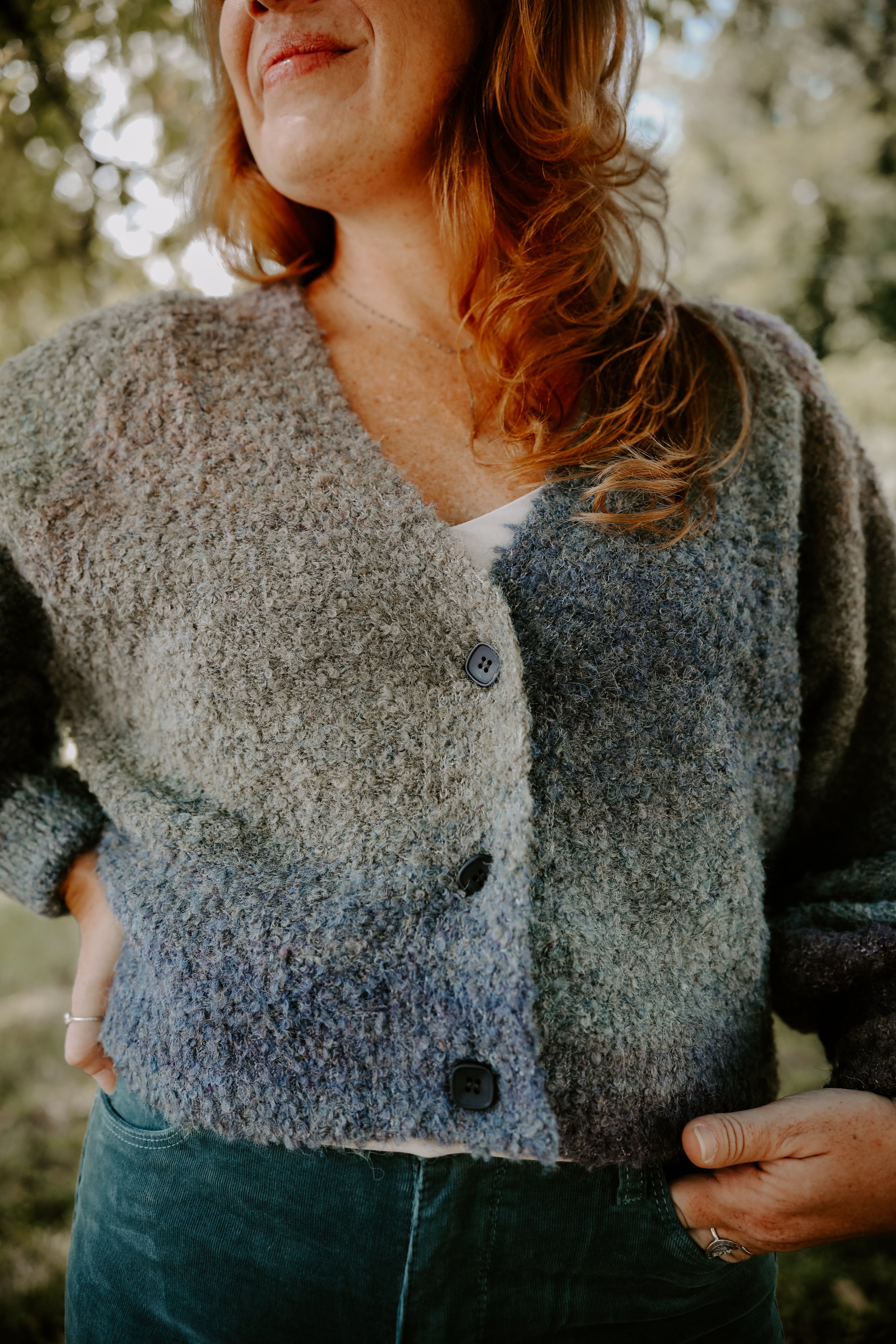 Teal Tidal Wave Cardigan