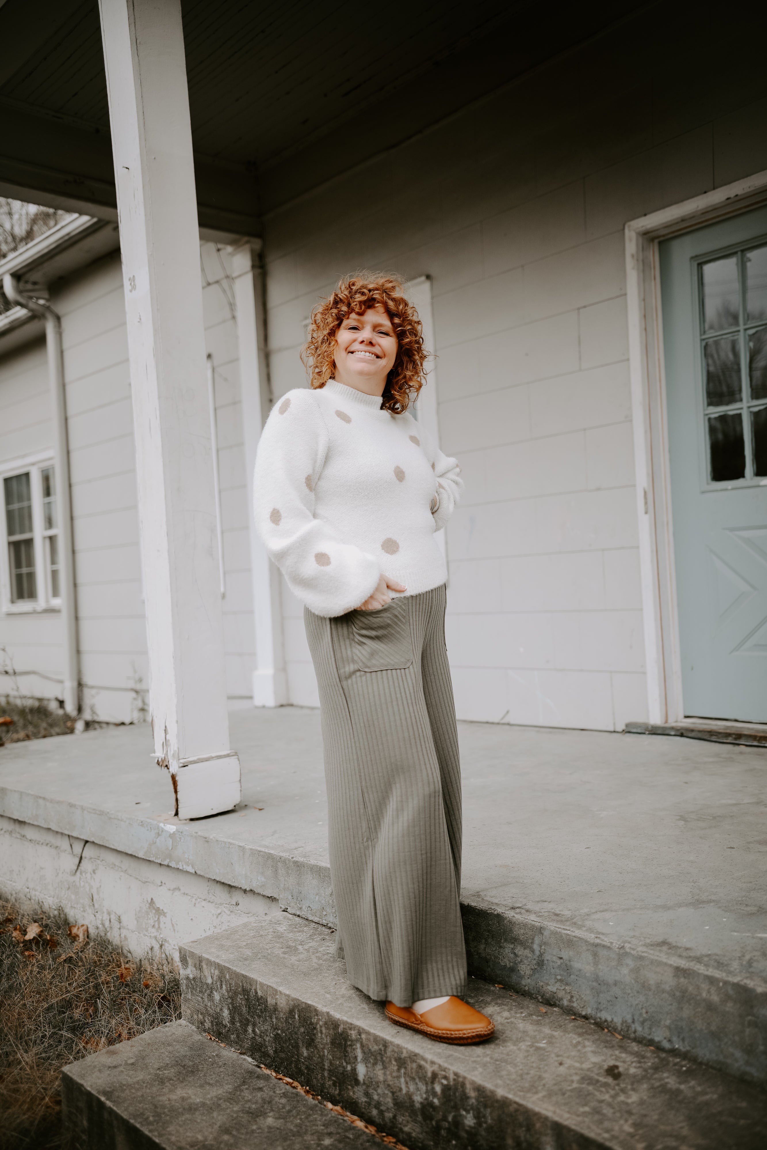 Vanilla Latte Dot Sweater
