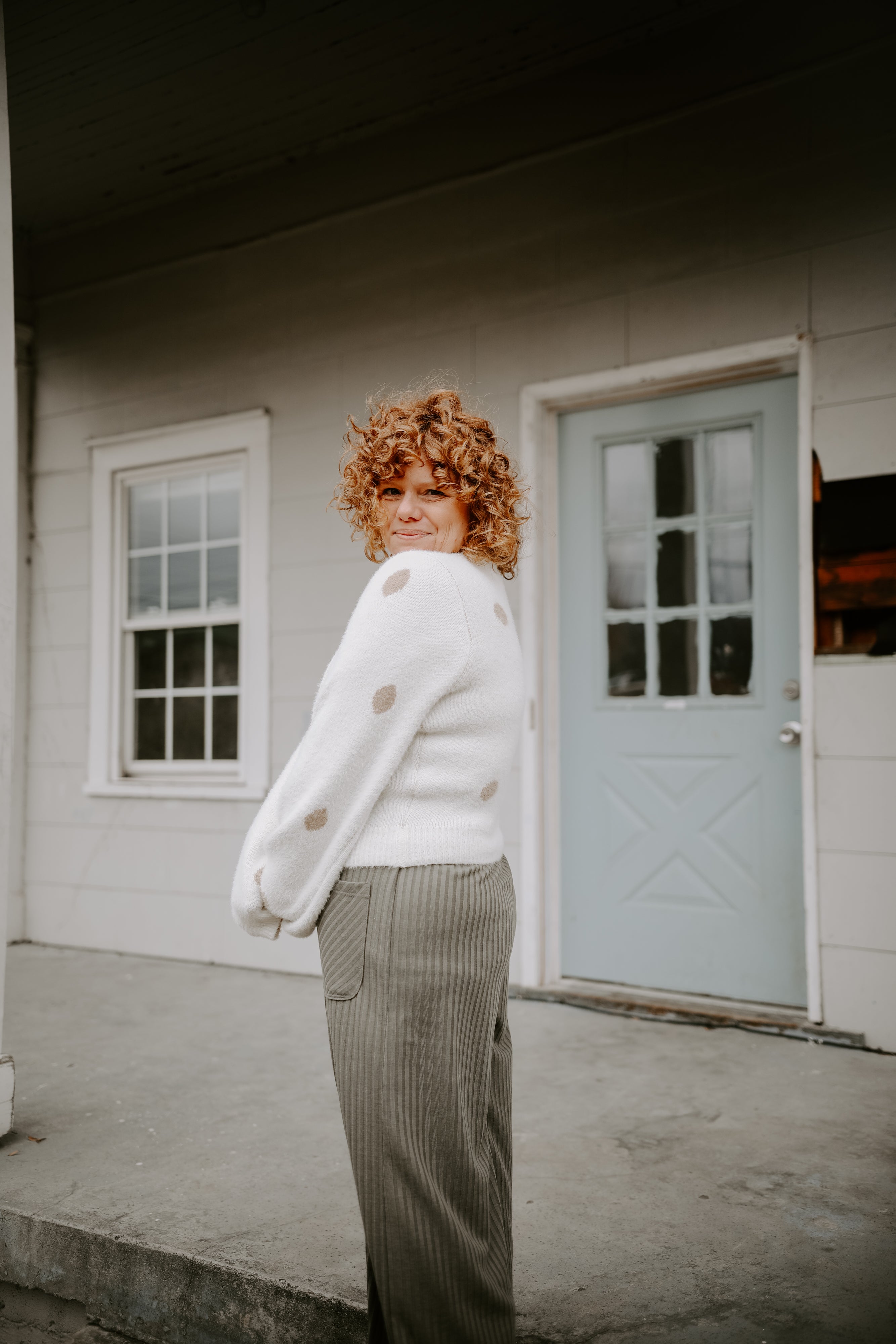 Vanilla Latte Dot Sweater