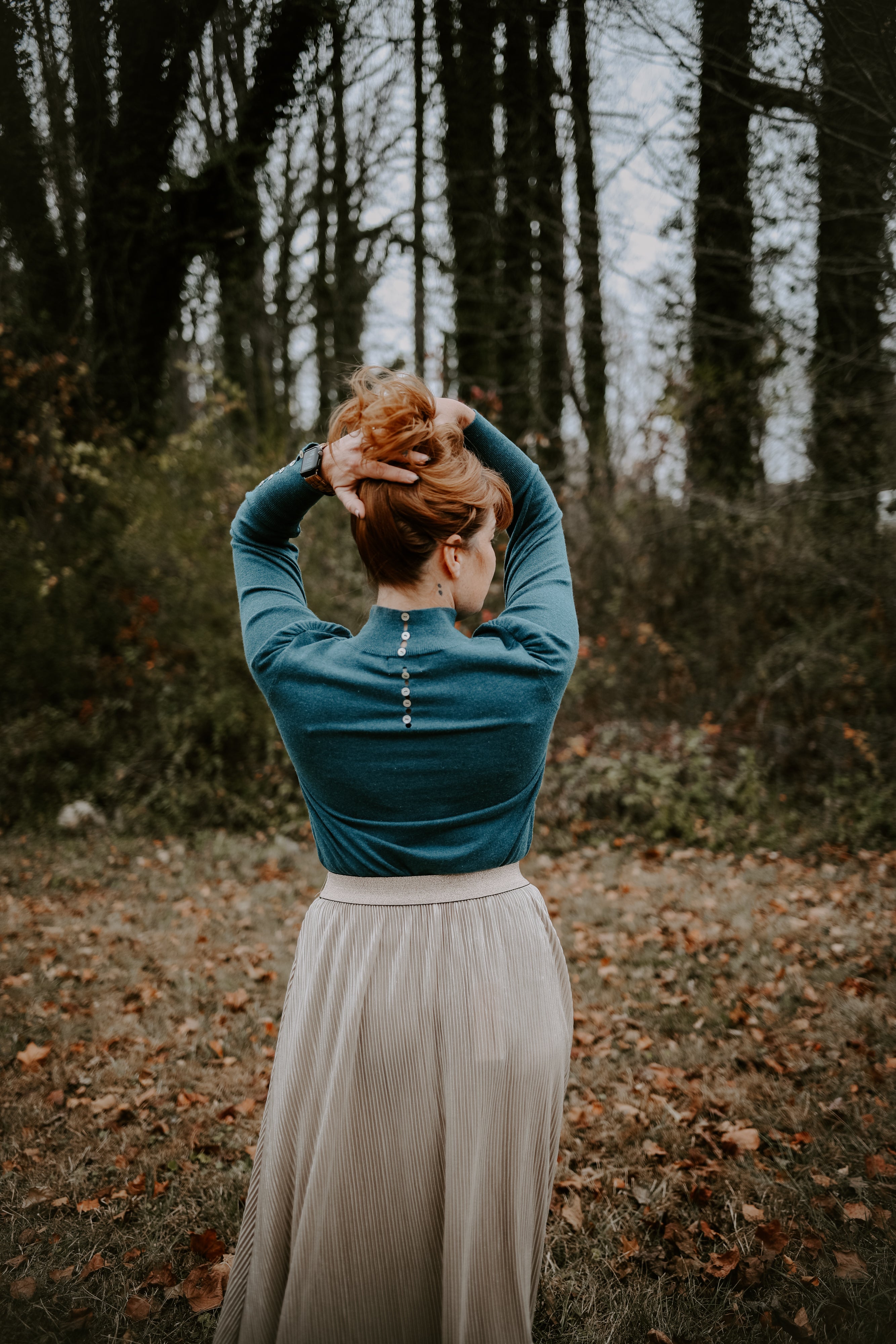 Buttoned-Up Elegance Sweater