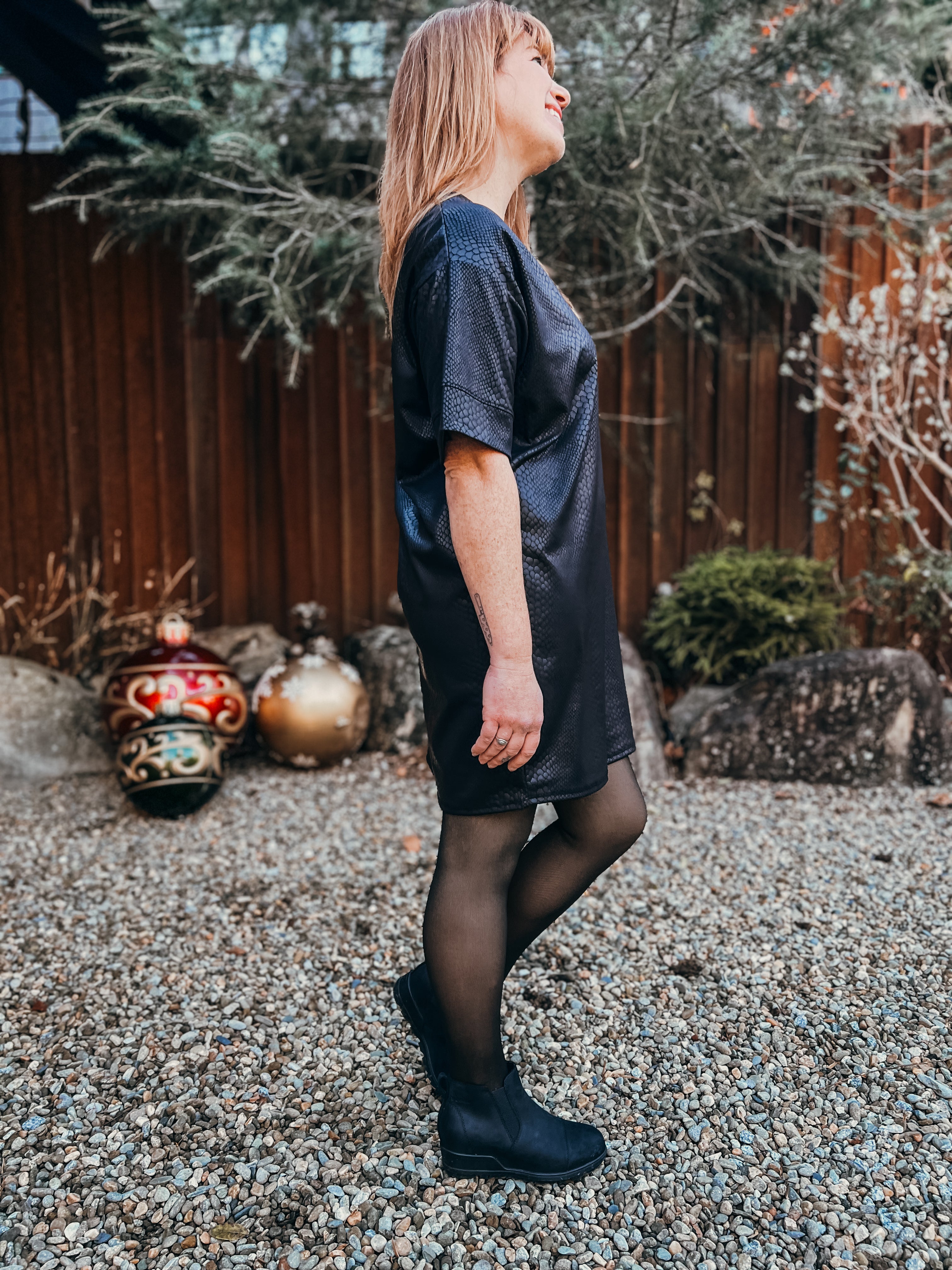 Snake and Faux Shift Dress