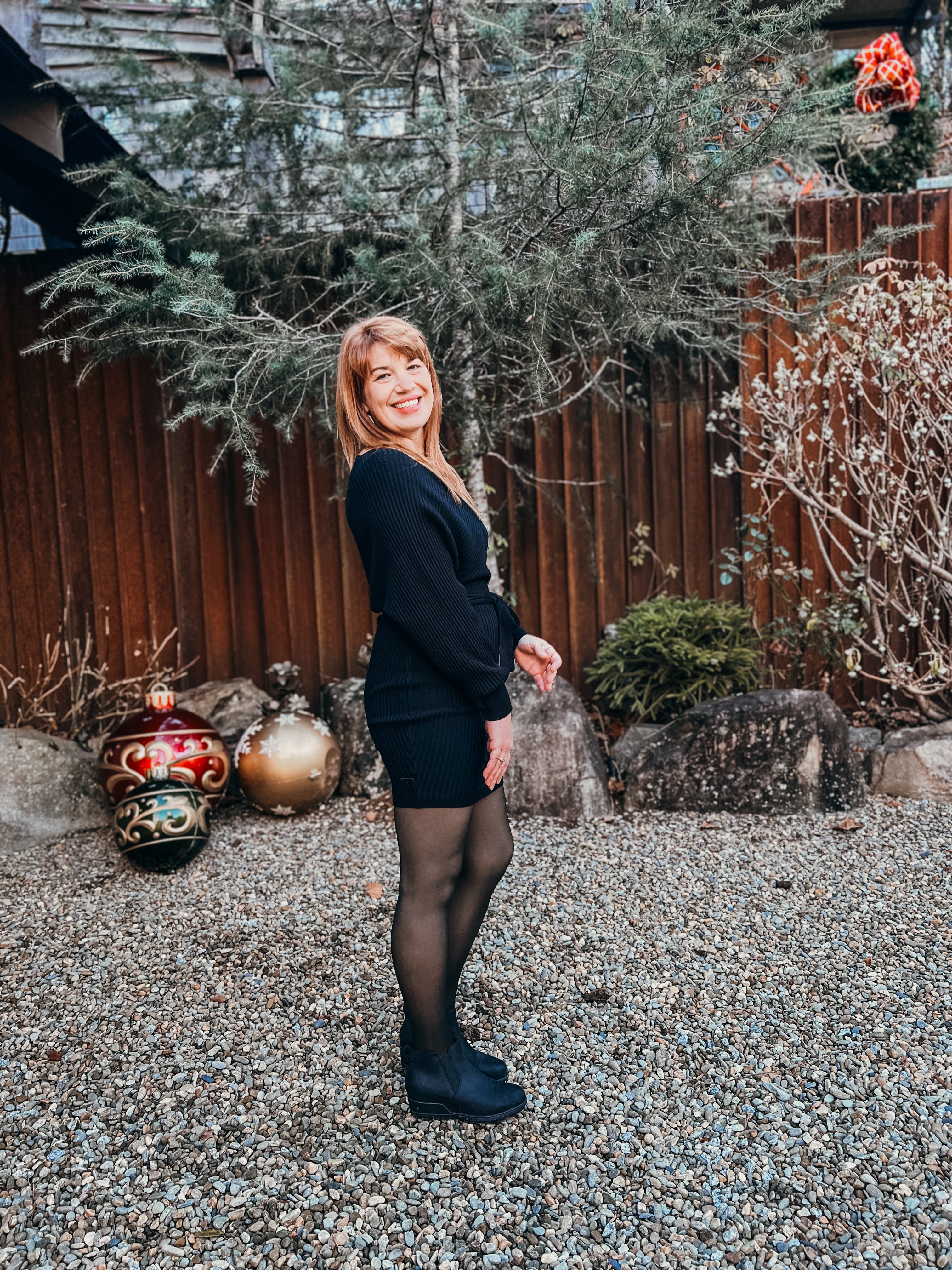 Cold Shoulder Sweater Dress