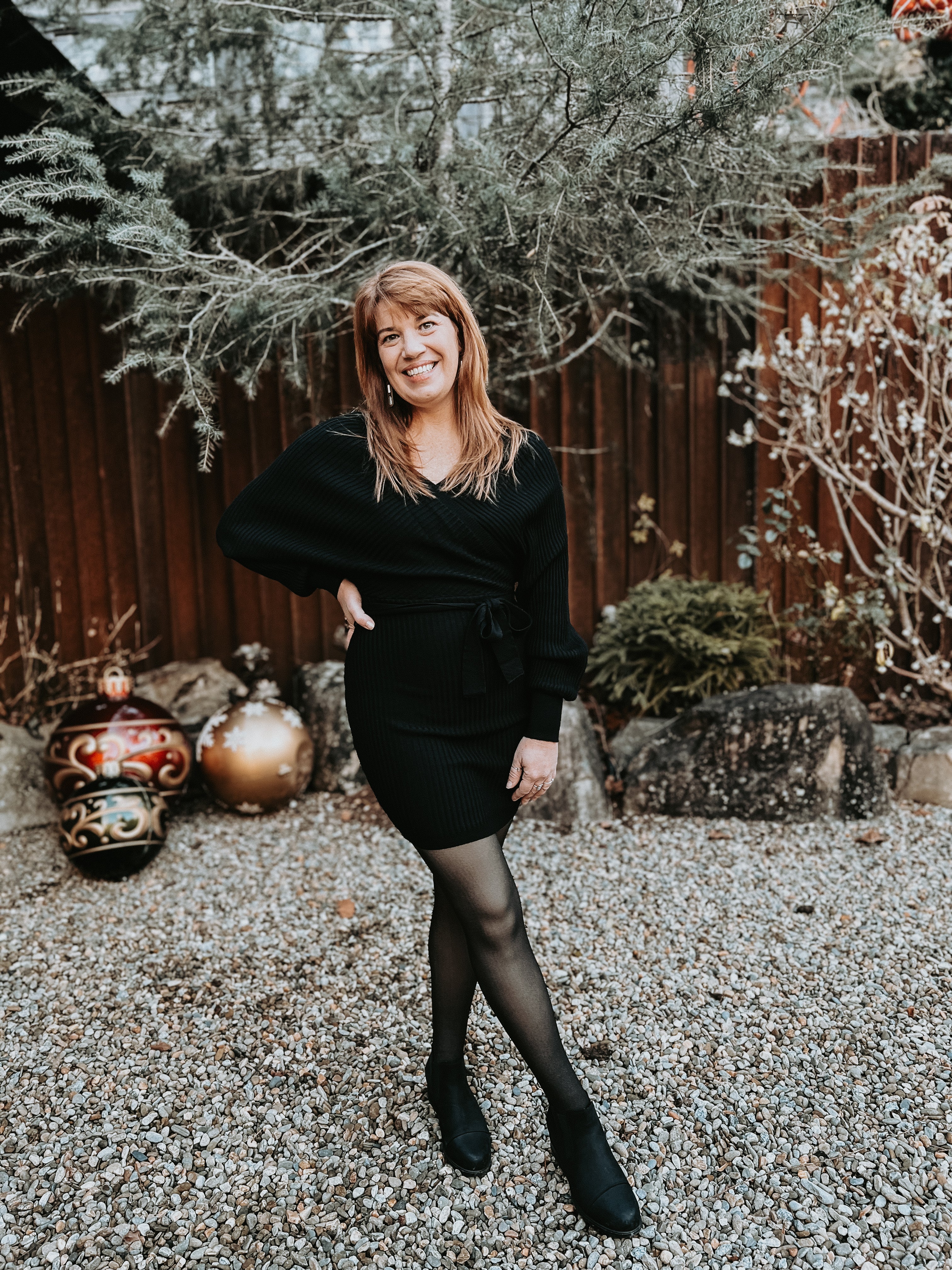 Cold Shoulder Sweater Dress Small