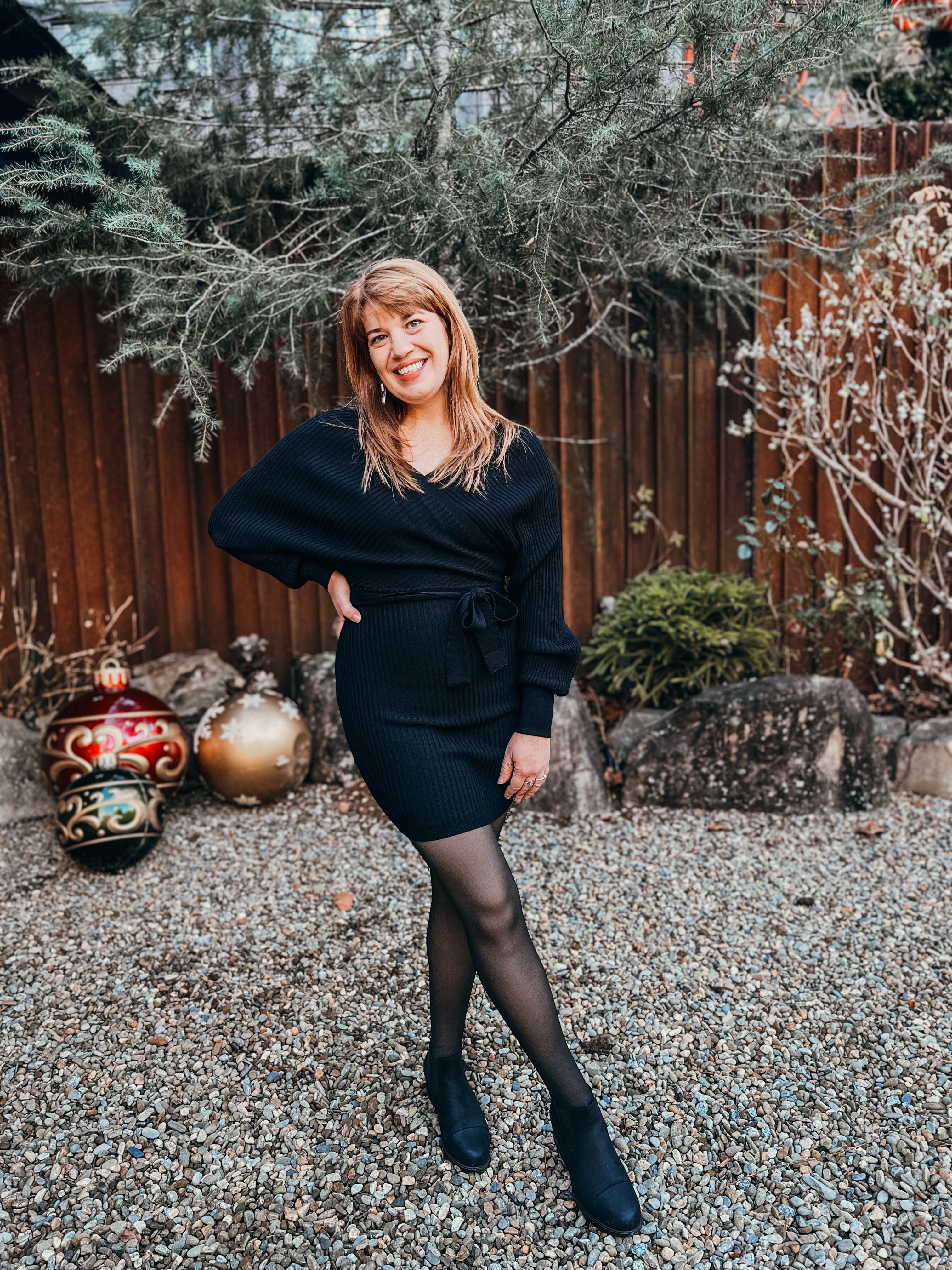 Cold Shoulder Sweater Dress