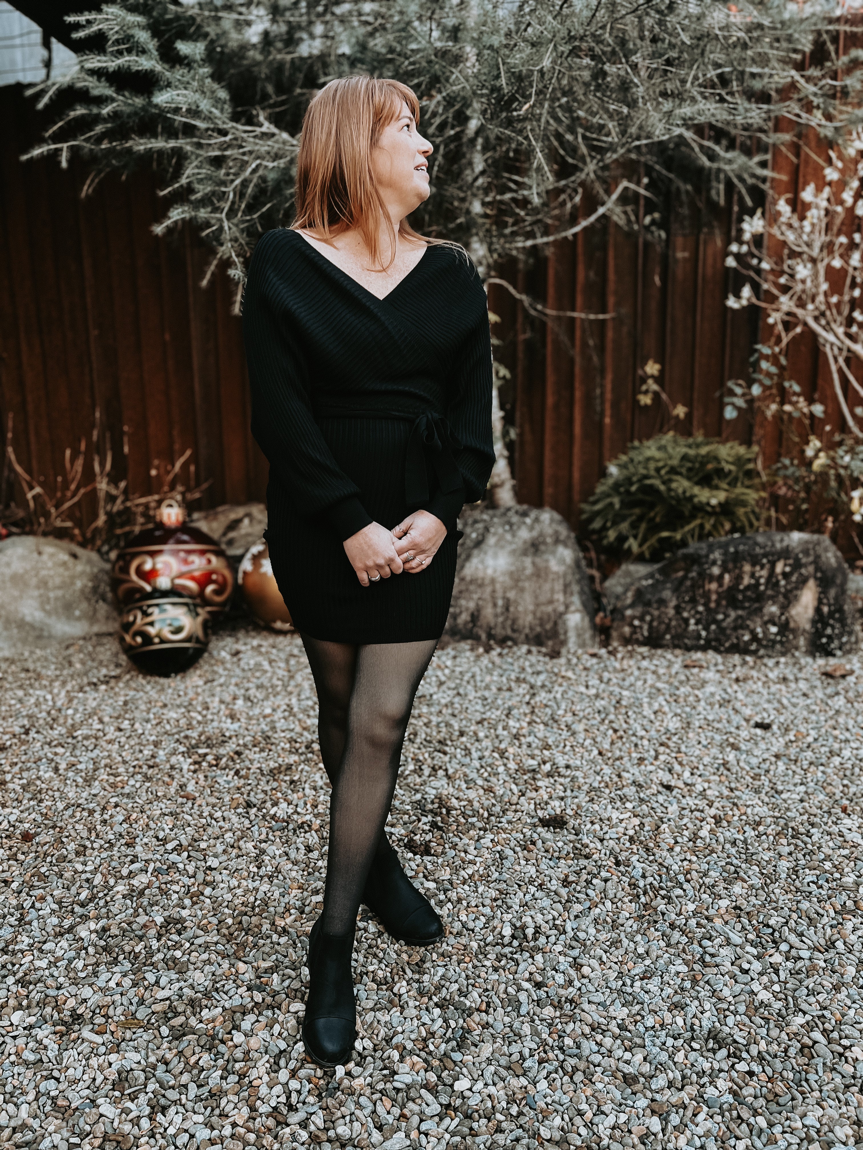 Cold Shoulder Sweater Dress