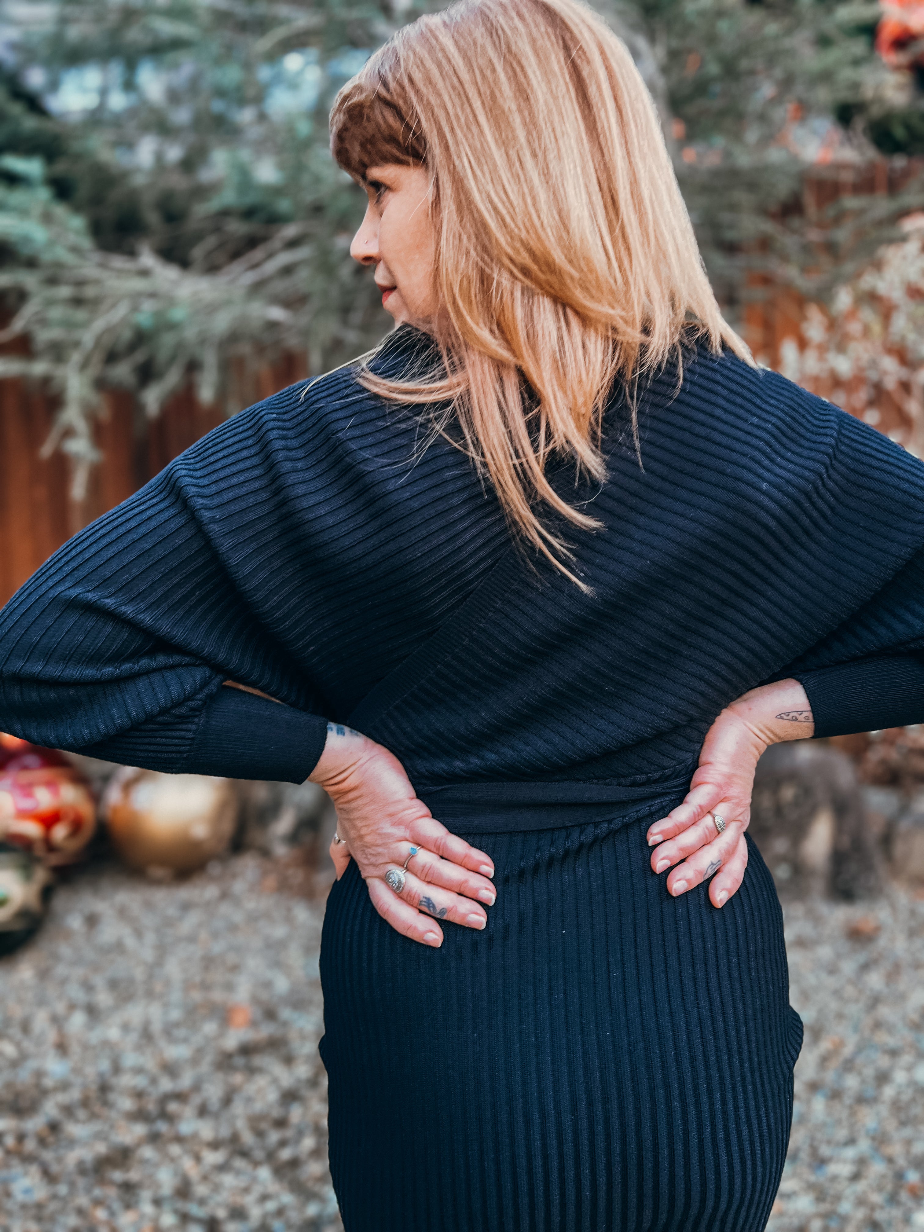 Cold Shoulder Sweater Dress