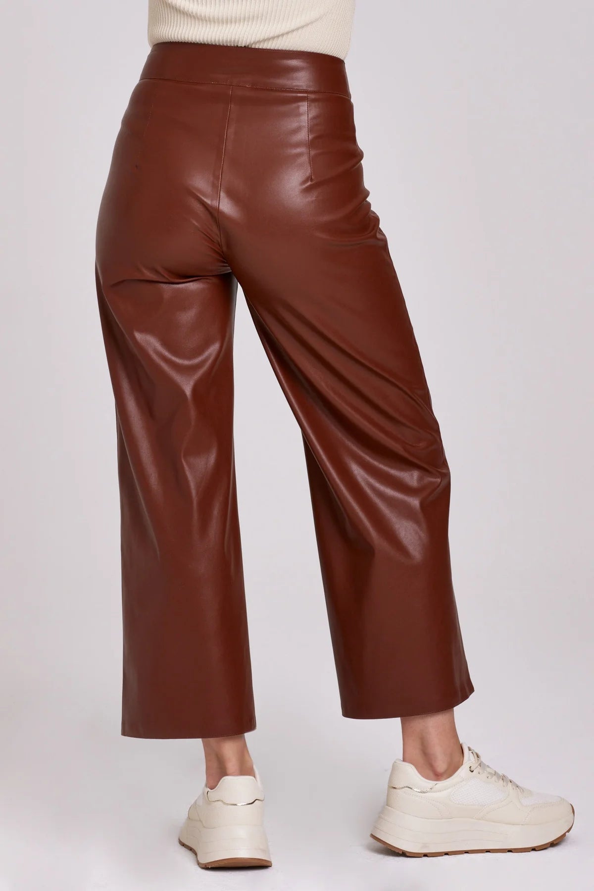 Sparkle Wide Leg Pants (Mahogany)