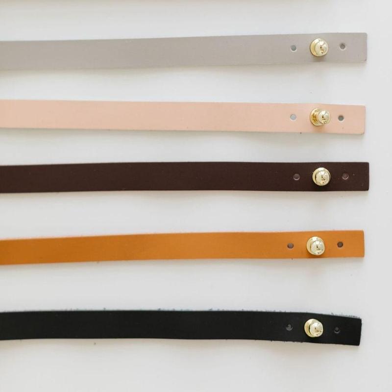 Thin Removable Leather Hat Pin Band