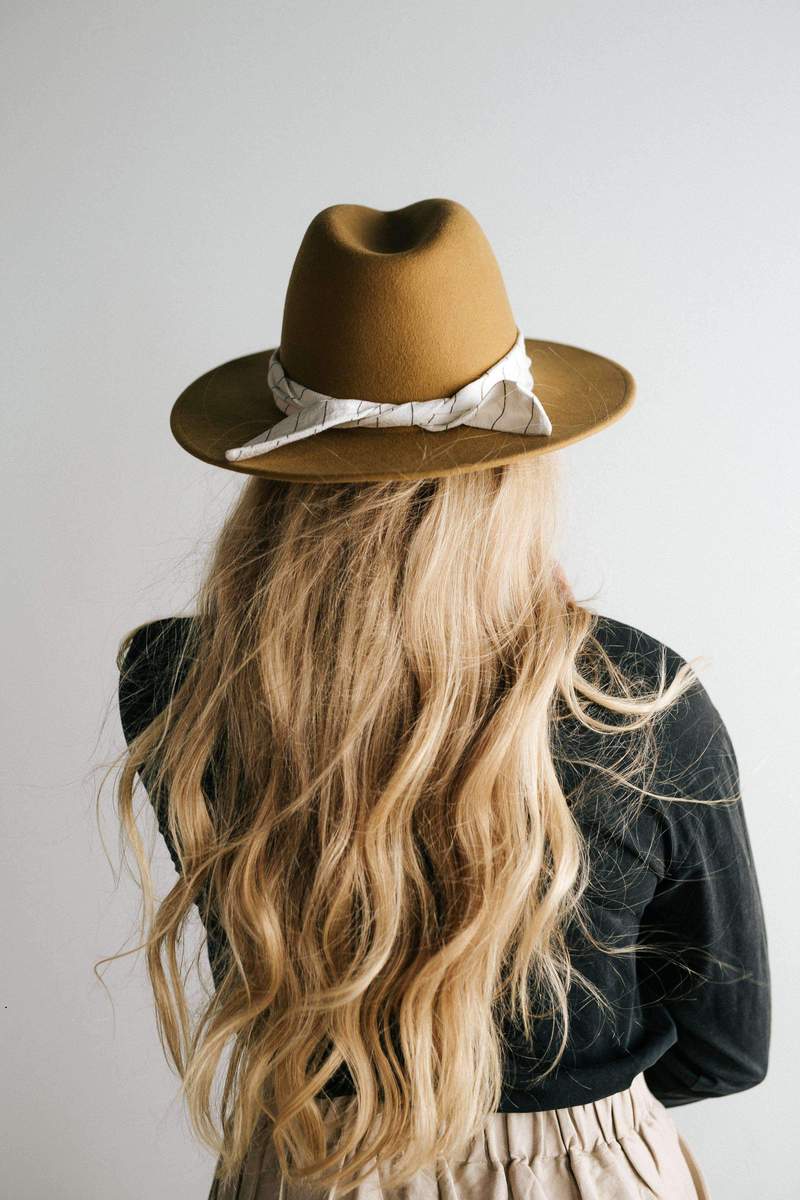 Striped Linen Fabric Hat Band