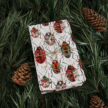 Christmas Beetle Wrapping Paper