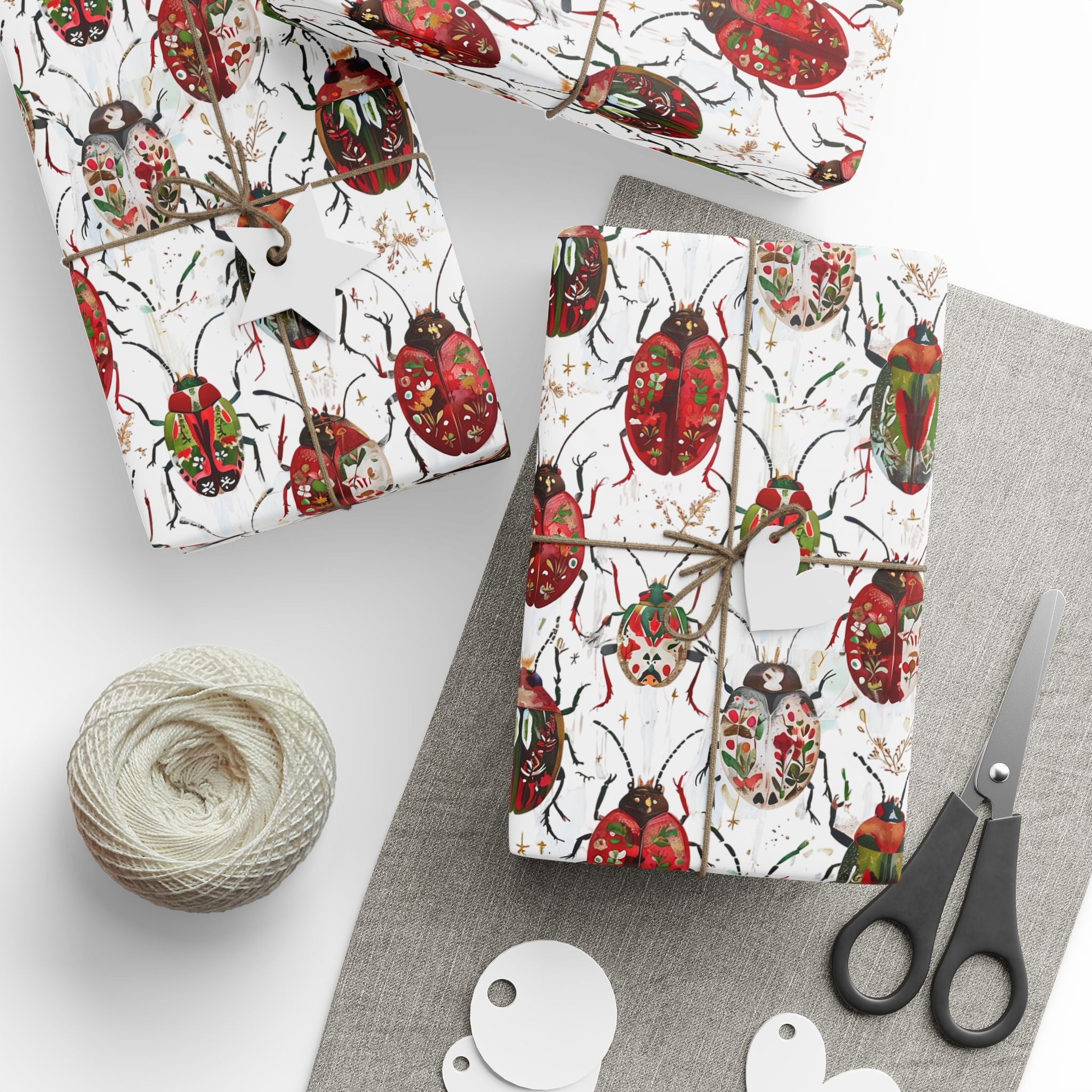 Christmas Beetle Wrapping Paper