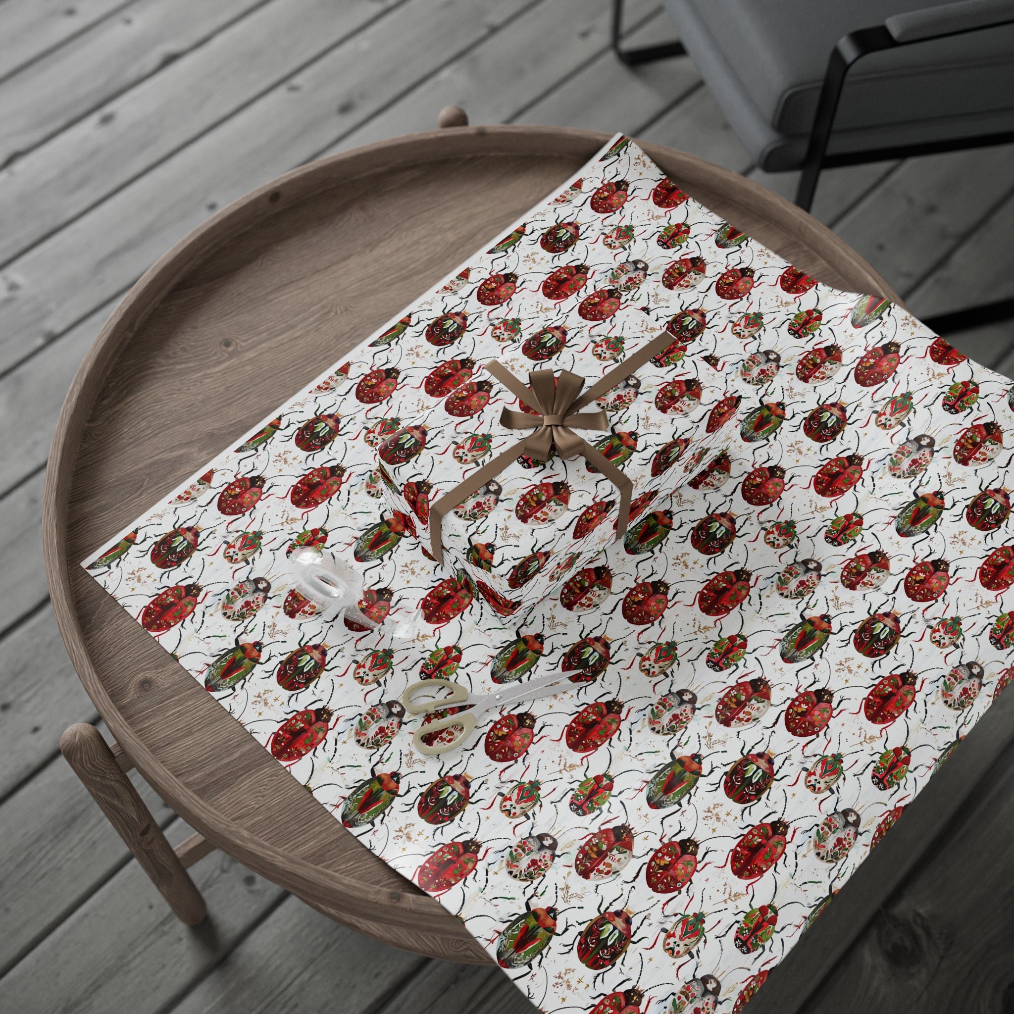 Christmas Beetle Wrapping Paper