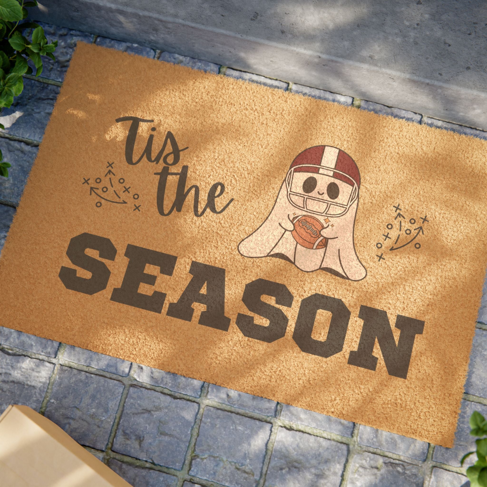 Ghostly Game Day Doormat