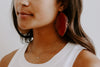 Lush Leather Feather Earrings