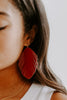 Lush Leather Feather Earrings