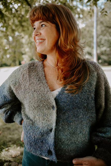 Teal Tidal Wave Cardigan