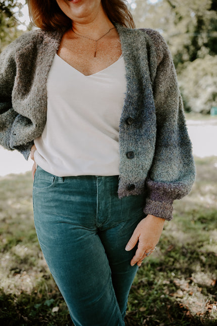 Teal Tidal Wave Cardigan