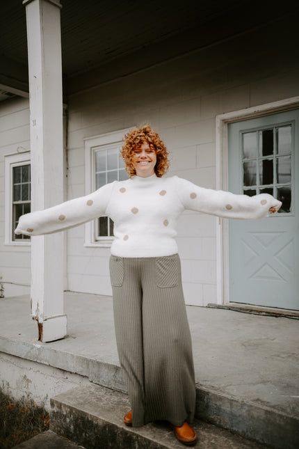 Vanilla Latte Dot Sweater