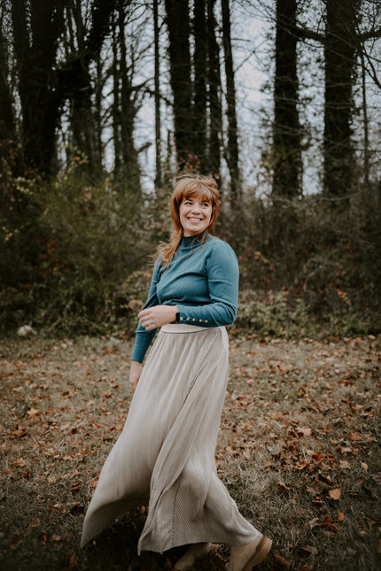 Buttoned-Up Elegance Sweater