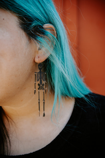 Spooky Scary Skeleton Earrings