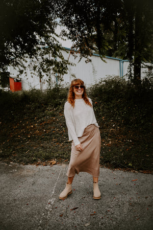 Caramel Latte Midi Skirt