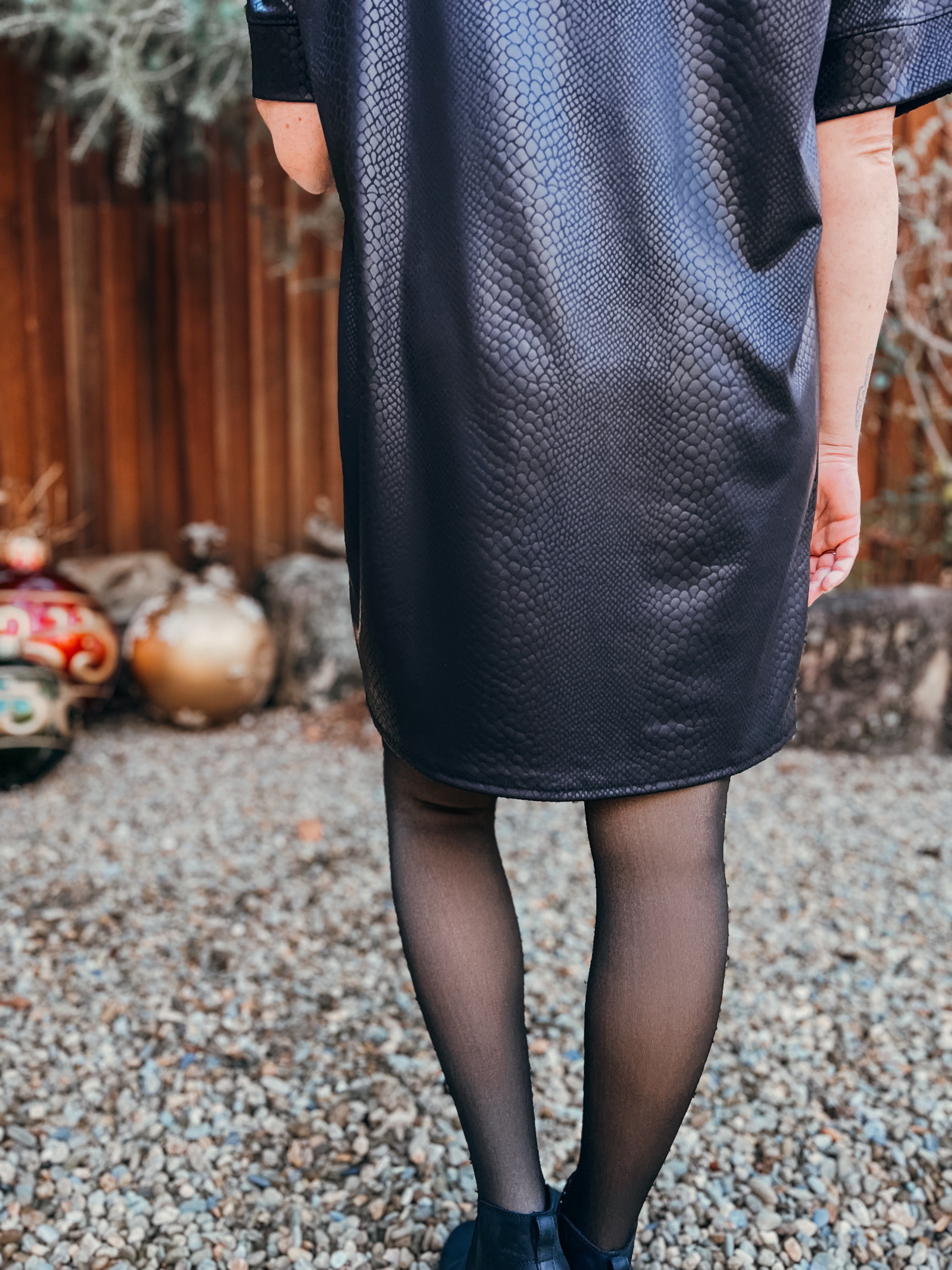 Snake and Faux Shift Dress