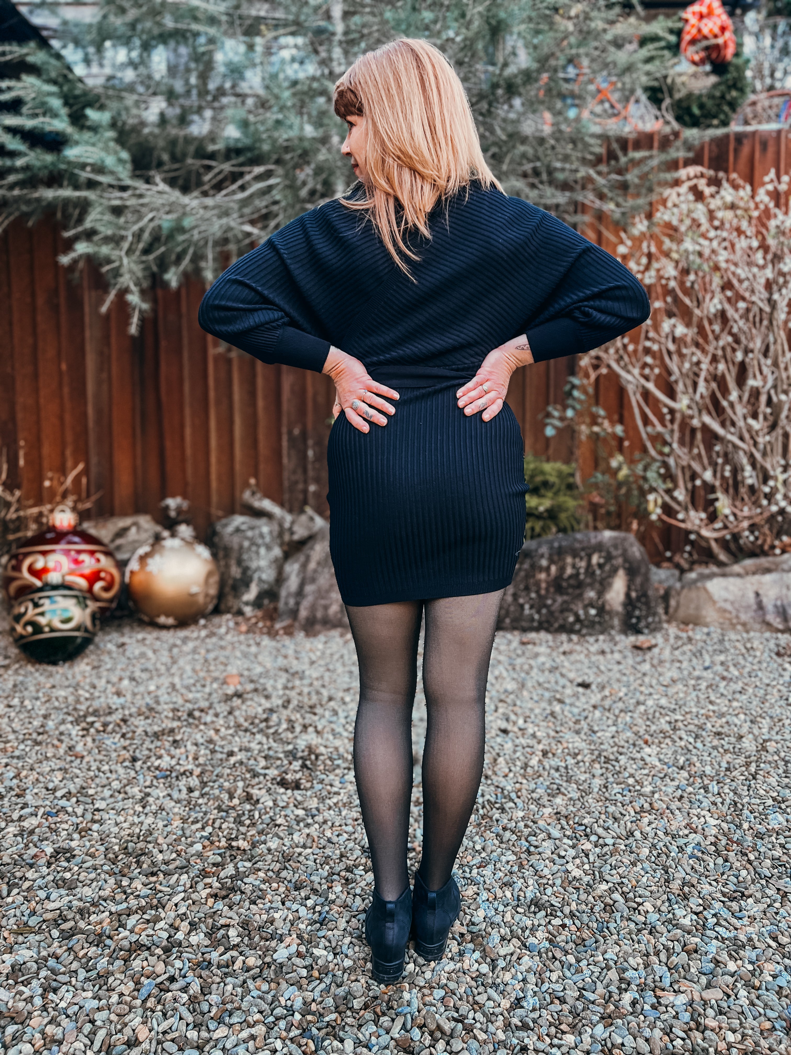 Cold Shoulder Sweater Dress