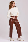 Sparkle Wide Leg Pants (Mahogany)