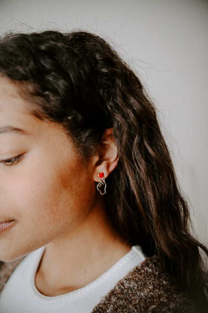 Finger Heart Earrings