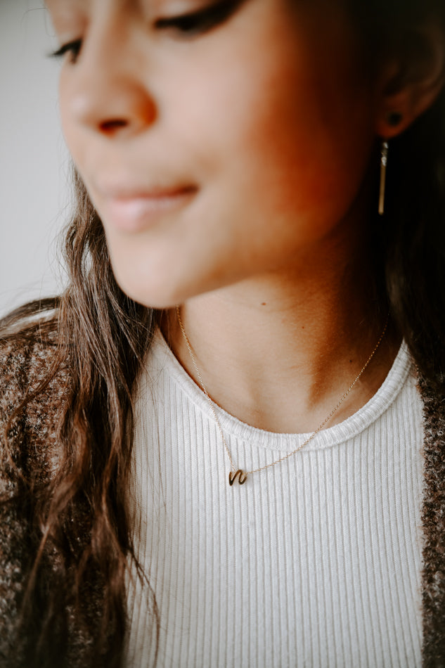 Italic Initial Necklaces