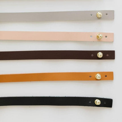 Thin Removable Leather Hat Pin Band